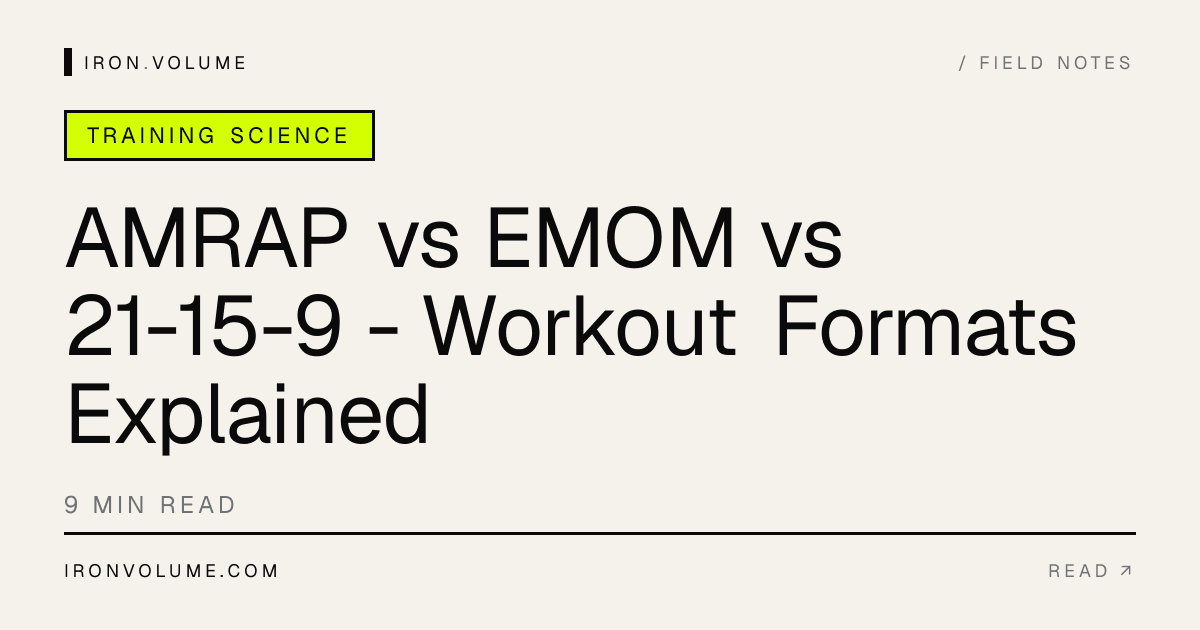 AMRAP vs EMOM vs 21-15-9 - Workout Formats Explained