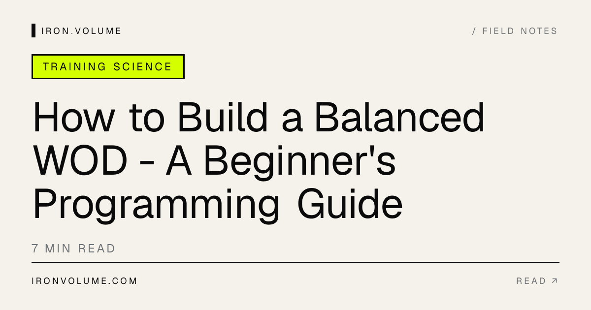 How to Build a Balanced WOD - A Beginner's Programming Guide